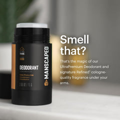 MANSCAPED UltraPremium Desodorante, sin aluminio, ideal para ropa blanca limpia.