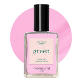 Manucurist Candy, botella de esmalte rosa neón, color vibrante para uñas llamativas.