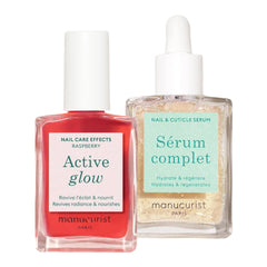 Manucurist Healthy Glow Duo Active Glow raspberry pink bottle for quick-dry color