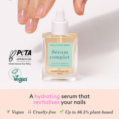 Absorción rápida del serum de Manucurist para uñas secas sin sensación grasa