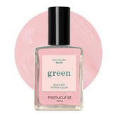 Manucurist Verde Satin perlado rosa pálido con brocha profesional para aplicar