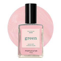 Manucurist Verde Satin perlado rosa pálido con brocha profesional para aplicar