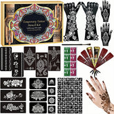 ManYan HaiYan tatuajes temporales conjunto con 12 hojas reutilizables para diseños variados.