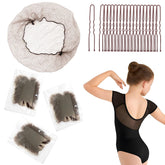 MaopaoBeauty redes para pelo 12pulgadas marrón: moño seguro para danza