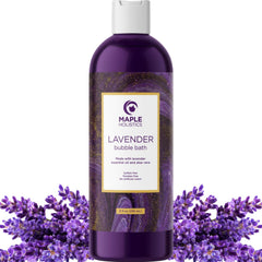 Maple Holistics bomba de baño lavanda espumosa para relajación diaria