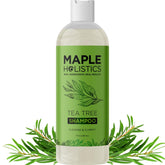 Maple Holistics champú clarificante arbol-de-te en botella para cuero cabelludo limpio