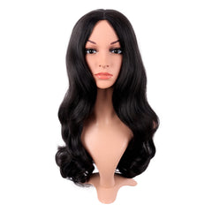 MapofBeauty 22-inch curly black wig for cosplay versatility.