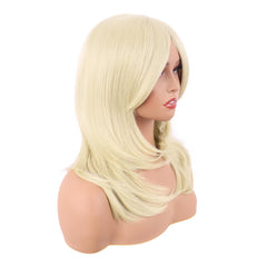 MapofBeauty light blonde straight wig with natural color and easy everyday styling