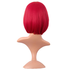 MapofBeauty bright red wig straight hair for versatile looks