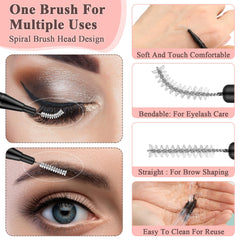 MAPVOLUT mini travel brow lash brush fits your hand and bag.