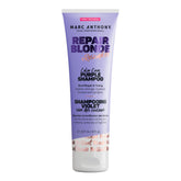 Marc Anthony Repair Blonde Shampoo bottle showing violet color for toning