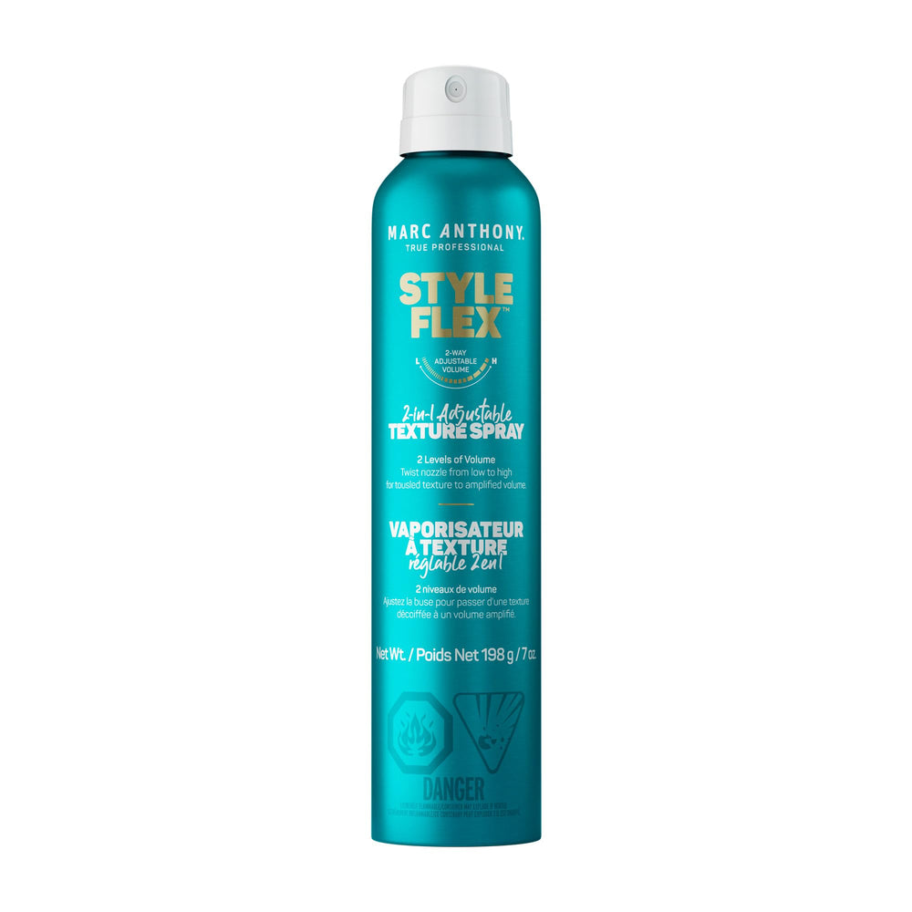 Marc Anthony Texture Spray muestra la botella para definir textura suave.