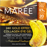 MAREE 24k oro brillo ojos parches para despertar la mirada