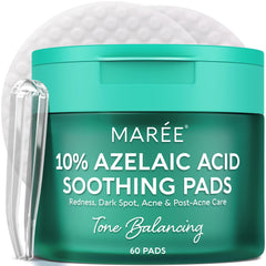 MAREE Azelaic Acid Pads pack showing gentle exfoliation for pore care.