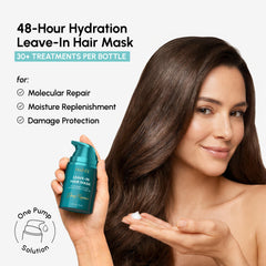 MAREE Leave-In pump action shot for targeted lightweight hydration