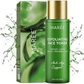 MAREE Exfoliating Toner bottle focus on salicylic acid for smoother skin