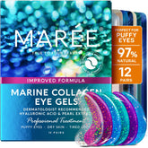 MAREE Eye Gels packaging and box highlighting compact portability.
