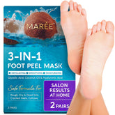 MAREE mascarilla exfoliante para pies, aplicación suave, piel más suave