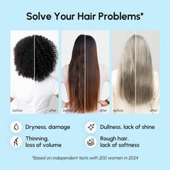 MAREE conditioner applied to detangle curly hair with ease.