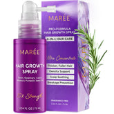 MAREE Hair Growth Spray bottle showcasing lightweight scalp care formula.