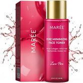 MAREE Pore Minimizer toner bottle on vanity for refreshed pores and smooth skin