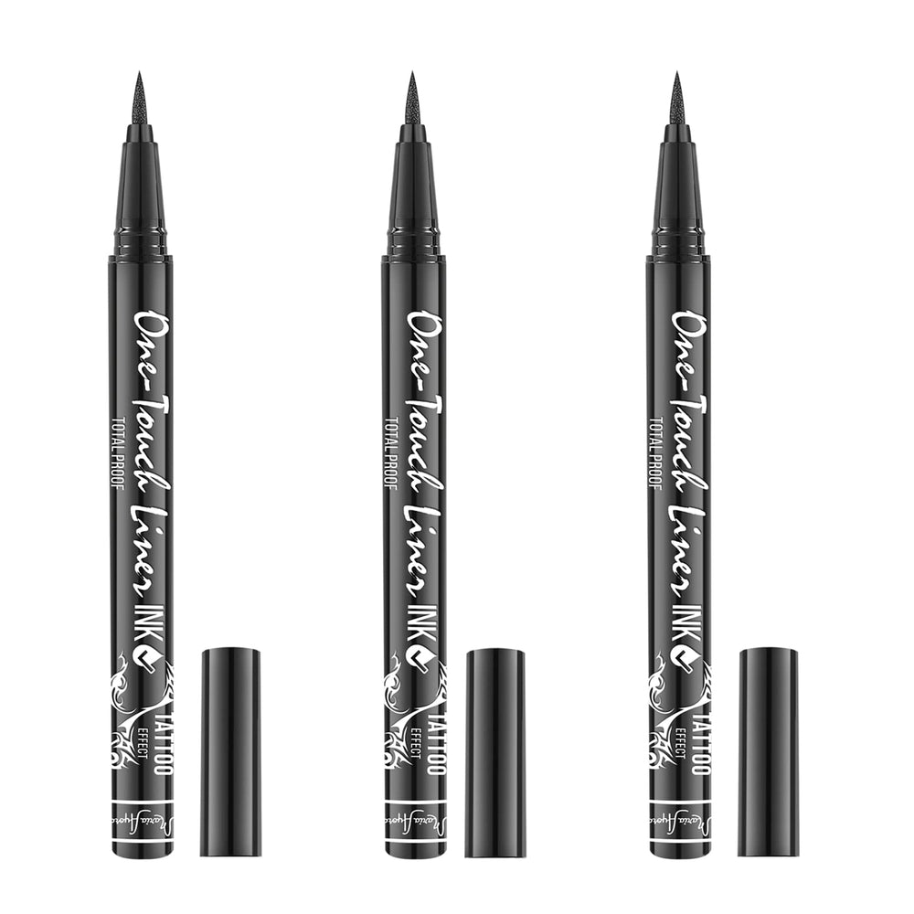 MARIA AYORA eyeliner líquido negro pack triple, ideal para uso diario