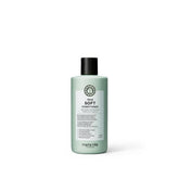 Maria Nila True Soft conditioner bottle highlighting vegan, sulfate-free formula for dry hair.