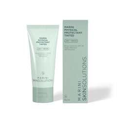 Marini SkinSolutions Physical Protectant Tinted bottle shows a sheer matte finish.