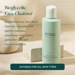 Marini SkinSolutions Bioglycolic Cleanser close-up shows smooth texture for refined pores.