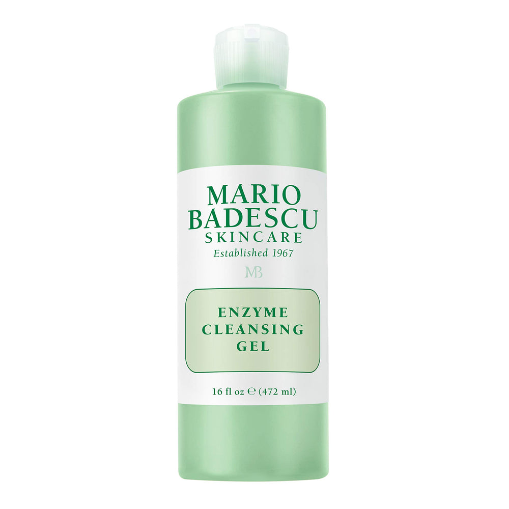 Mario Badescu Enzyme Cleansing Gel bottle pour for gentle cleansing and oil control