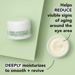 Jar packaging of Mario Badescu Glycolic Eye Cream for nightly use.