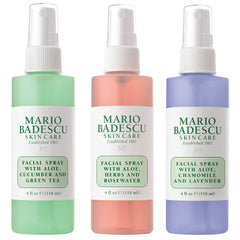 Mario Badescu cucumber facial spray bottle for cooling hydration.