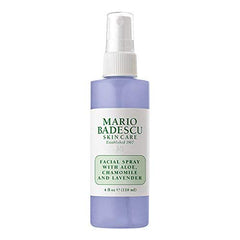 Mario Badescu rose facial spray bottle delivering dewy hydration.