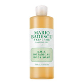 Gel corporal AHA botánico de Mario Badescu para exfoliación suave y piel luminosa.