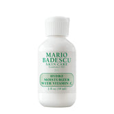 Mario Badescu Hydro Face Moisturizer en botella; hidratación ligera para piel sensible.