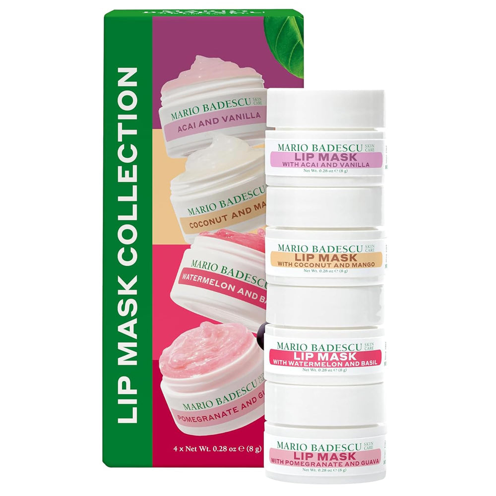 Mario Badescu Acai Vanilla lip mask jar for overnight hydration.