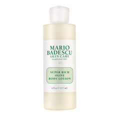 Loción corporal de Mario Badescu con aceite de oliva para hidratación diaria.