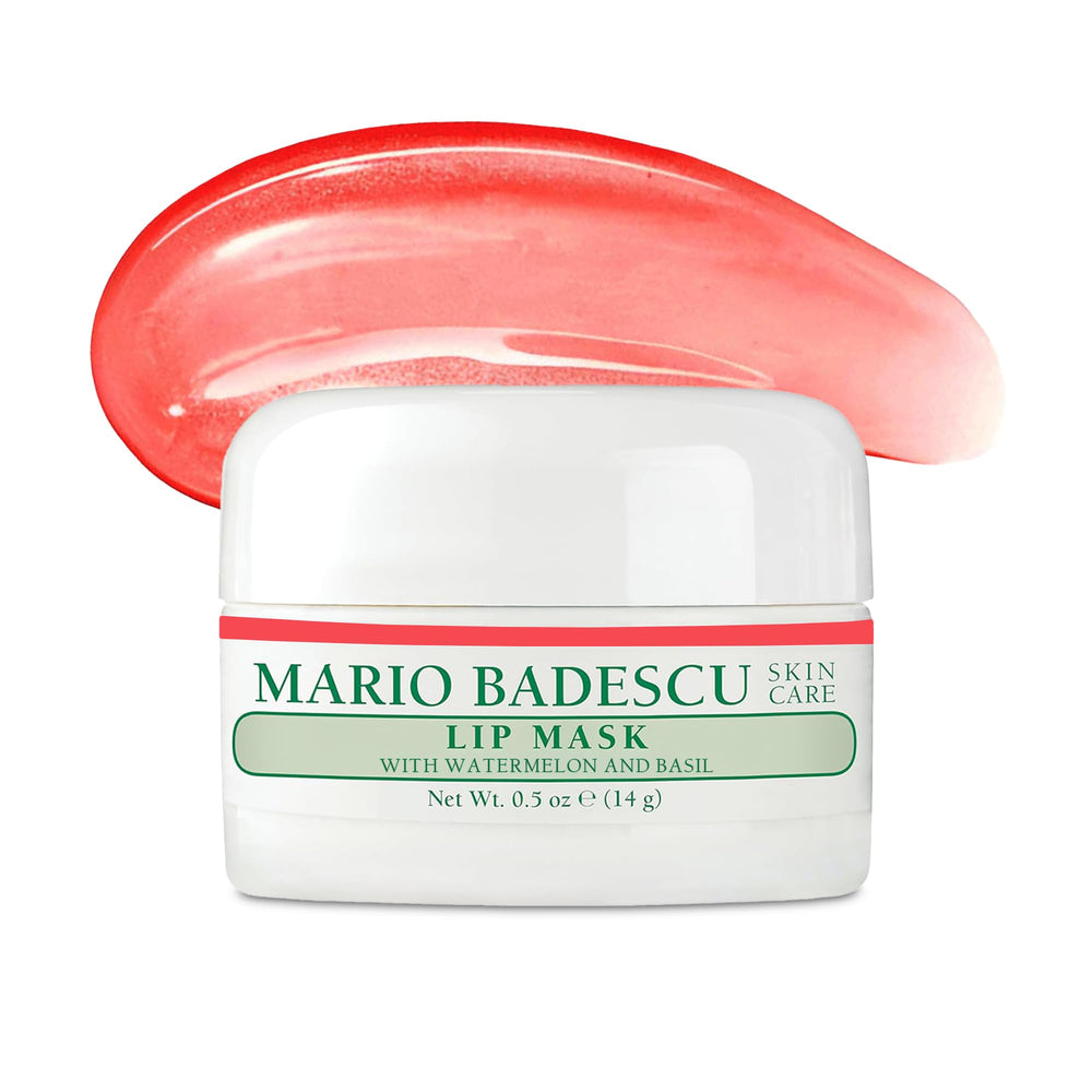 Mario Badescu presenta la mascarilla labial sandía y albahaca para labios hidratados.