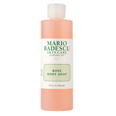 Mario Badescu Rose Body Soap bottle shows gentle rose scent for daily hydration.