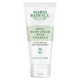 Mario Badescu Rose Hand Cream bottle with subtle rose scent and quick absorption.
