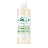 Mario Badescu Super Rich Olive Body Lotion bottle for daily hydration and soft skin.