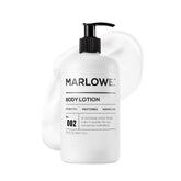 MARLOWE No. 002 loción corporal para hombre, envase con bomba, humecta sin dejar grasa.