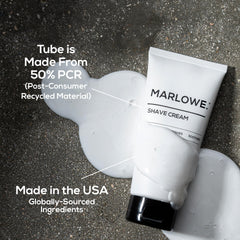 MARLOWE No. 141 with shea butter and coconut oil highlights skin nourishment.