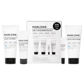 MARLOWE No. 204 daily essential face kit on display for a complete morning routine.