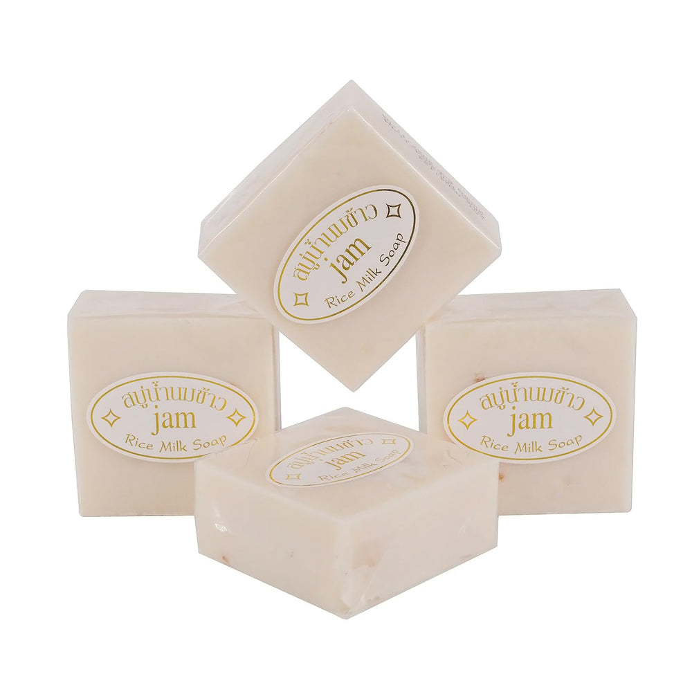 Maruomiki Jabón arroz tailandés en caja-regalo de cuatro piezas, ideal para regalo.