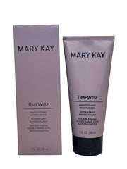 Mary Kay TimeWise Age-Fighting Moisturizer bottle shown for daily hydration and UV protection