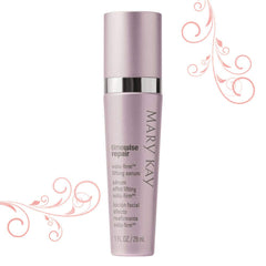 Mary Kay TimeWise Repair Volu-Firm serum bottle showing lifting effect and hydration