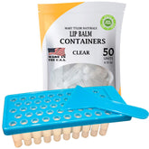 Mary Tylor Naturals lip balm tray with spatula for easy DIY filling