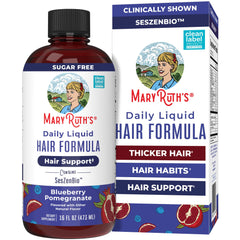 MARYRUTH'S Daily Liquid Hair Formula bottle front supports healthier-looking hair