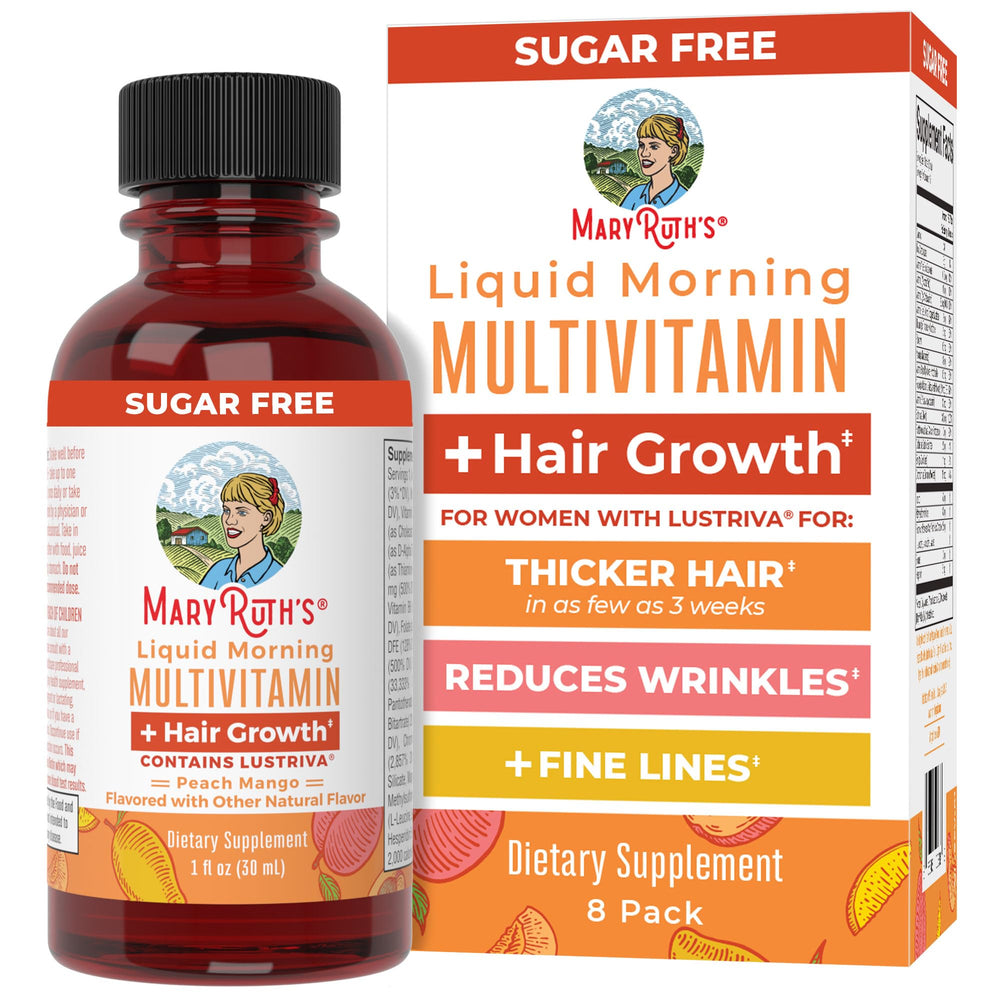 MaryRuth's liquid multivitamin travel pack bottle pour for easy daily use